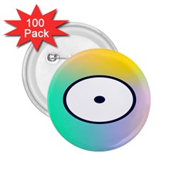 Illustrated Circle Round Polka Rainbow 2 25  Buttons (100 Pack)  by Mariart