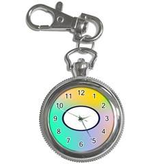 Illustrated Circle Round Polka Rainbow Key Chain Watches by Mariart