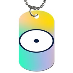 Illustrated Circle Round Polka Rainbow Dog Tag (one Side) by Mariart