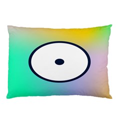 Illustrated Circle Round Polka Rainbow Pillow Case by Mariart