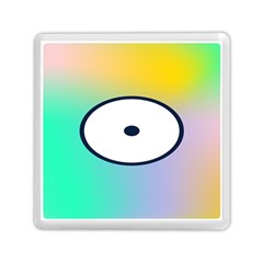 Illustrated Circle Round Polka Rainbow Memory Card Reader (square)  by Mariart