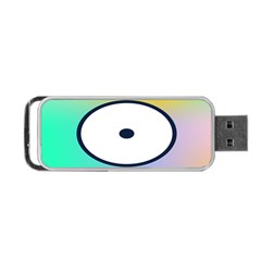 Illustrated Circle Round Polka Rainbow Portable Usb Flash (one Side) by Mariart