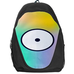 Illustrated Circle Round Polka Rainbow Backpack Bag by Mariart