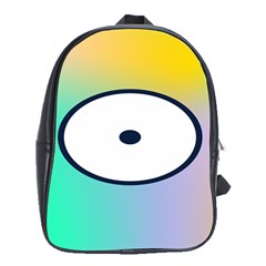 Illustrated Circle Round Polka Rainbow School Bags (xl)  by Mariart