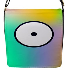 Illustrated Circle Round Polka Rainbow Flap Messenger Bag (s) by Mariart