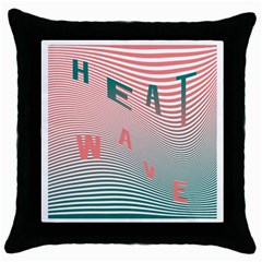 Heat Wave Chevron Waves Red Green Throw Pillow Case (black) by Mariart