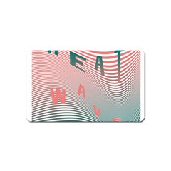 Heat Wave Chevron Waves Red Green Magnet (name Card) by Mariart