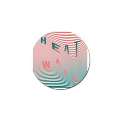 Heat Wave Chevron Waves Red Green Golf Ball Marker (10 Pack) by Mariart