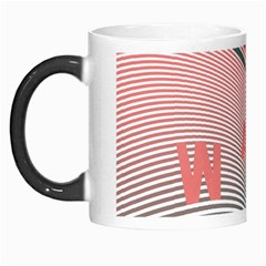 Heat Wave Chevron Waves Red Green Morph Mugs by Mariart