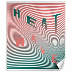 Heat Wave Chevron Waves Red Green Canvas 8  X 10  by Mariart