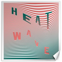 Heat Wave Chevron Waves Red Green Canvas 12  X 12   by Mariart