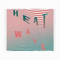 Heat Wave Chevron Waves Red Green Small Glasses Cloth (2-side) by Mariart