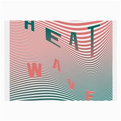 Heat Wave Chevron Waves Red Green Large Glasses Cloth by Mariart