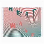 Heat Wave Chevron Waves Red Green Large Glasses Cloth Front