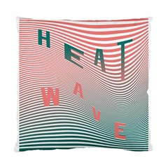 Heat Wave Chevron Waves Red Green Standard Cushion Case (one Side) by Mariart