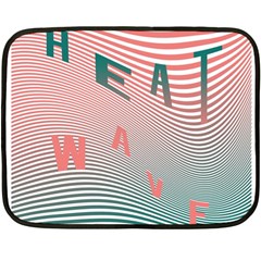 Heat Wave Chevron Waves Red Green Fleece Blanket (mini) by Mariart