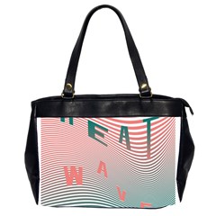 Heat Wave Chevron Waves Red Green Office Handbags (2 Sides)  by Mariart