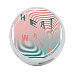 Heat Wave Chevron Waves Red Green 4-Port USB Hub (Two Sides)  Front