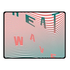 Heat Wave Chevron Waves Red Green Fleece Blanket (small) by Mariart