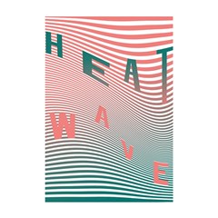 Heat Wave Chevron Waves Red Green Shower Curtain 48  X 72  (small)  by Mariart