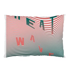 Heat Wave Chevron Waves Red Green Pillow Case (two Sides) by Mariart