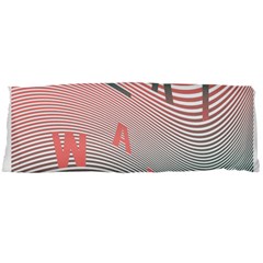 Heat Wave Chevron Waves Red Green Body Pillow Case Dakimakura (two Sides) by Mariart