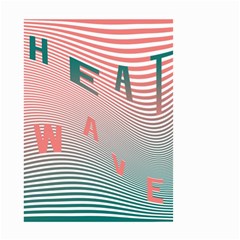 Heat Wave Chevron Waves Red Green Small Garden Flag (two Sides) by Mariart