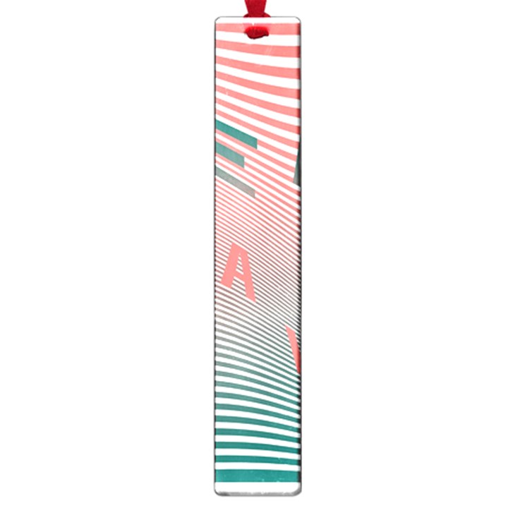 Heat Wave Chevron Waves Red Green Large Book Marks