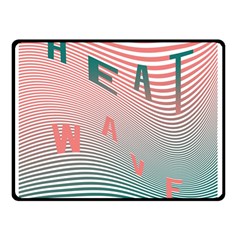 Heat Wave Chevron Waves Red Green Double Sided Fleece Blanket (small)  by Mariart