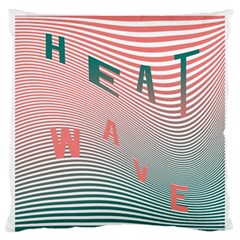 Heat Wave Chevron Waves Red Green Standard Flano Cushion Case (two Sides) by Mariart