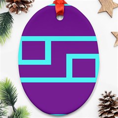 Illustrated Position Purple Blue Star Zodiac Ornament (oval)