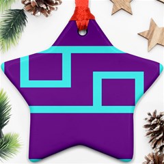 Illustrated Position Purple Blue Star Zodiac Ornament (star) by Mariart