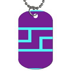 Illustrated Position Purple Blue Star Zodiac Dog Tag (one Side) by Mariart