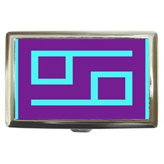 Illustrated Position Purple Blue Star Zodiac Cigarette Money Cases by Mariart