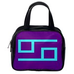 Illustrated Position Purple Blue Star Zodiac Classic Handbags (One Side) Front