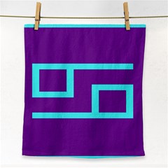 Illustrated Position Purple Blue Star Zodiac Face Towel by Mariart