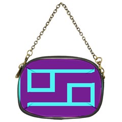 Illustrated Position Purple Blue Star Zodiac Chain Purses (one Side)  by Mariart