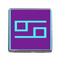 Illustrated Position Purple Blue Star Zodiac Memory Card Reader (square) by Mariart