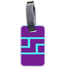 Illustrated Position Purple Blue Star Zodiac Luggage Tags (two Sides) by Mariart