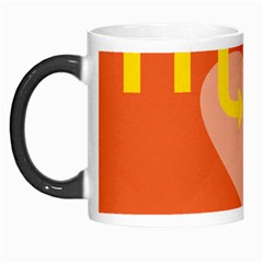 Illustrated Zodiac Love Heart Orange Yellow Blue Morph Mugs by Mariart