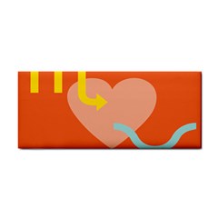 Illustrated Zodiac Love Heart Orange Yellow Blue Cosmetic Storage Cases by Mariart