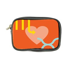 Illustrated Zodiac Love Heart Orange Yellow Blue Coin Purse by Mariart