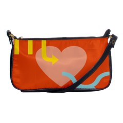 Illustrated Zodiac Love Heart Orange Yellow Blue Shoulder Clutch Bags by Mariart