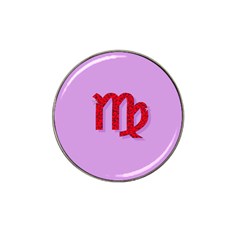 Illustrated Zodiac Purple Red Star Polka Hat Clip Ball Marker by Mariart