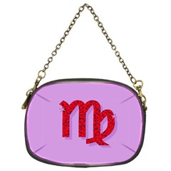 Illustrated Zodiac Purple Red Star Polka Chain Purses (one Side)  by Mariart