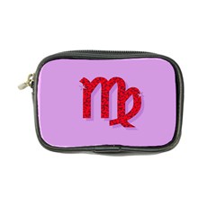 Illustrated Zodiac Purple Red Star Polka Coin Purse by Mariart