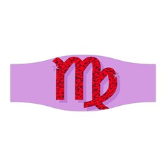 Illustrated Zodiac Purple Red Star Polka Stretchable Headband by Mariart