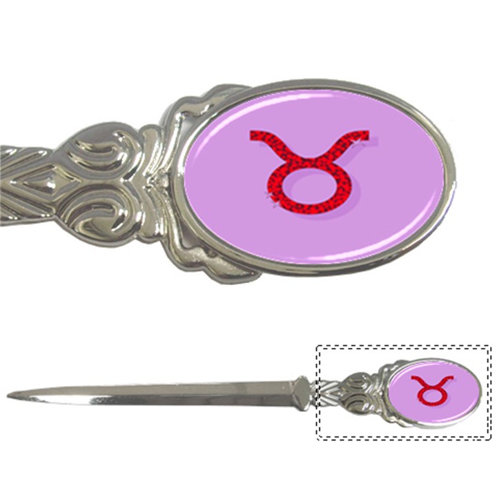 Illustrated Zodiac Purple Red Star Polka Circle Letter Openers