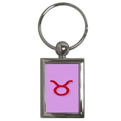 Illustrated Zodiac Purple Red Star Polka Circle Key Chains (rectangle)  by Mariart