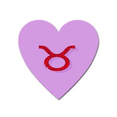 Illustrated Zodiac Purple Red Star Polka Circle Heart Magnet